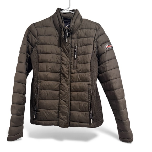 Superdry Women's Dark Brown Puffer Jacket - Picture 2 of 4